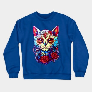 Sugar Skull Cat Crewneck Sweatshirt